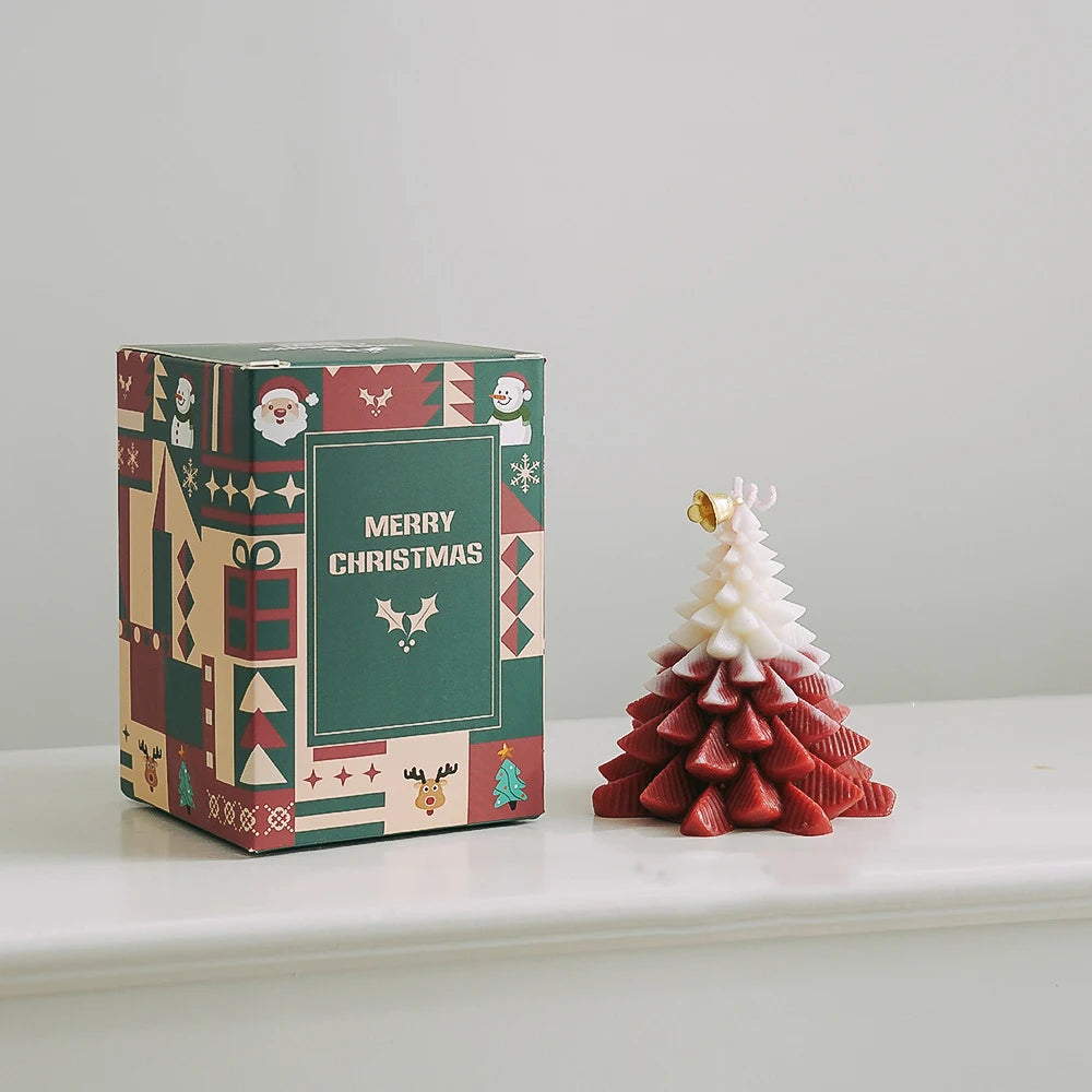 Ins Christmas tree scented candle home decorative ornament tabl decor candles creative romantic fragrant guest candle gift box