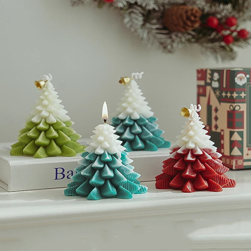 Ins Christmas tree scented candle home decorative ornament tabl decor candles creative romantic fragrant guest candle gift box