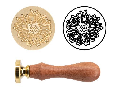 Bee Rose Flower Wax Seal Stamp Wax beads stamp head Classic Retro Metal wax seal for Christmas Wedding Invitations wooden handle