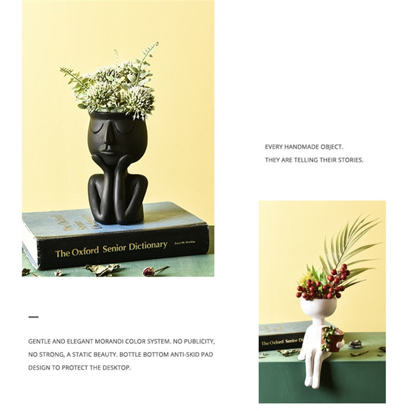 Art Sculpture Vase for your Creative Indoor Décor, Succulent garden, or Flower pot.