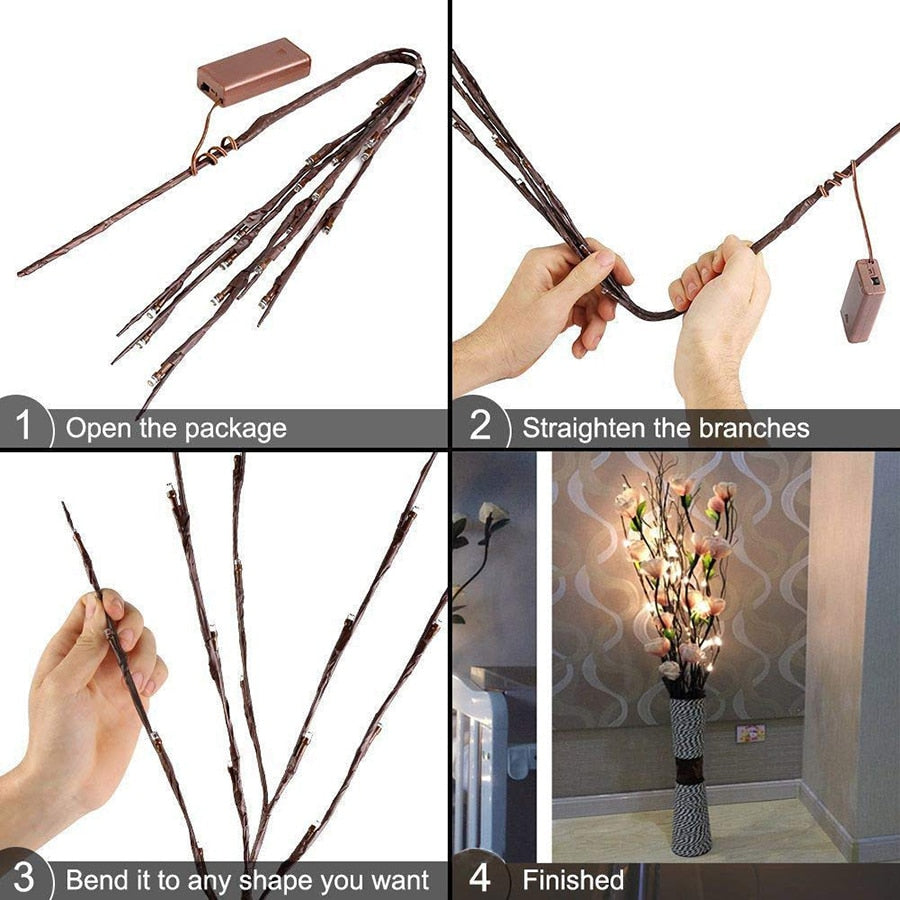 Willow Branch LED Twinkle Lights