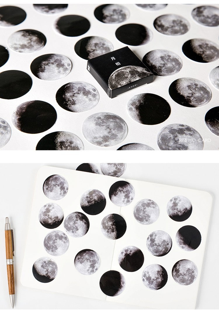 45 Pcs/box Cute Creative Moon Mini Paper Sticker Decoration Diy Ablum Diary Scrapbooking Label Sticker Stationery School Supply