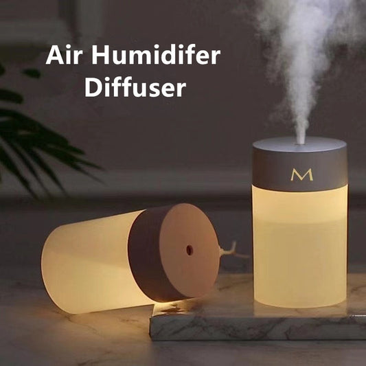 Air Humidifier Ultrasonic Mini Aromatherapy Diffuser Portable Sprayer USB Essential Oil Atomizer LED Lamp for Home Car